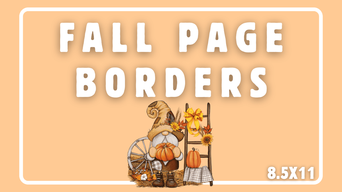 Fall Page Borders - 8.5 x 11