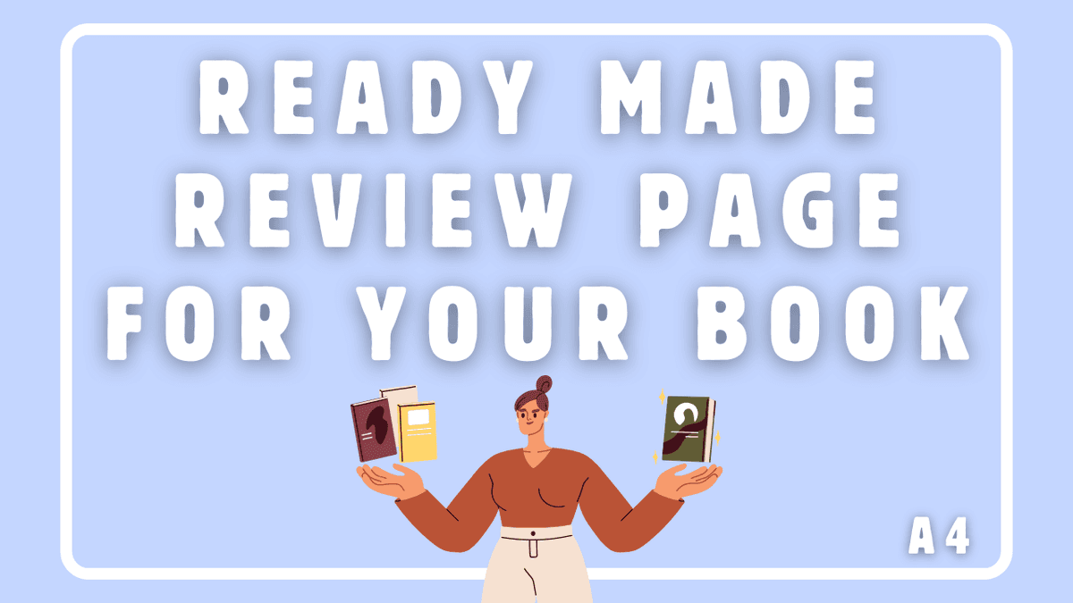 Ready Made Review Page Template for Your Book - Size A4