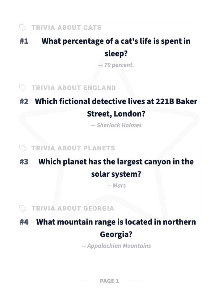 Trivia & Quiz