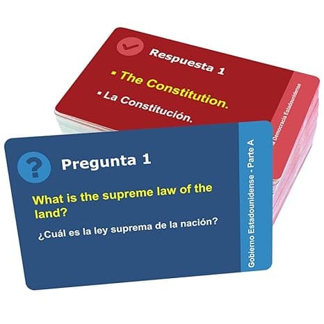 US Citizenship Flash Cards 2024: Study Guide: Ciudadania Americana Spanish and English. 100 Flash Cards incluye Audios Online. USCIS 100 Preguntas y respuestas