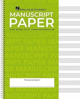 Standard Wirebound Manuscript Paper (Green Cover)