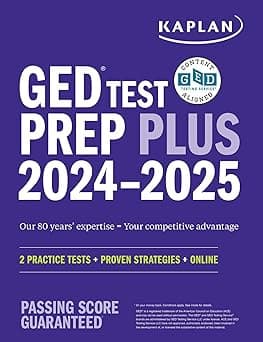 GED Test Prep Plus 2024-2025: Includes 2 Full Length Practice Tests, 1000+ Practice Questions, and 60+ Online Videos (Kaplan Test Prep)