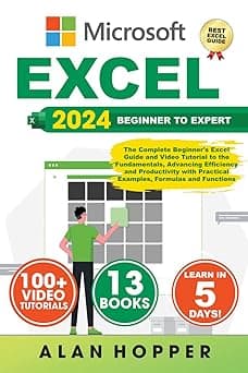 EXCEL: The Complete Beginner's Excel Guide and Video Tutorial to the Fundamentals, Advancing Efficiency and Productivity with Practical Examples, Formulas and Functions (Excel Guides)
