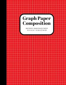Graph Paper Composition Notebook: Grid Paper Notebook, Quad Ruled, 100 Sheets (Large, 8.5 x 11) (Graph Paper Notebooks)