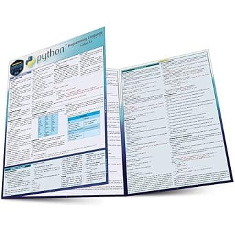 Python Programming Language QuickStudy Laminated Reference Guide