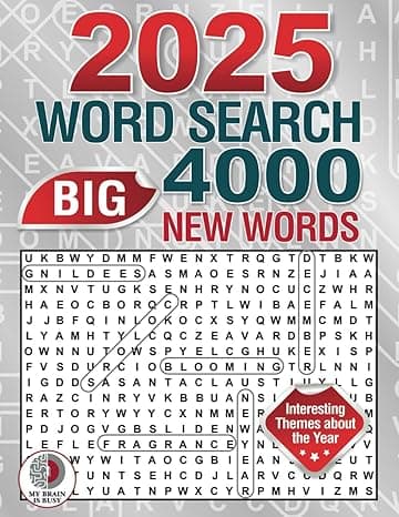 BIG 4000 New Words Word Search for Adults: 100+ Large Print Puzzles with Interesting Themes about the Year