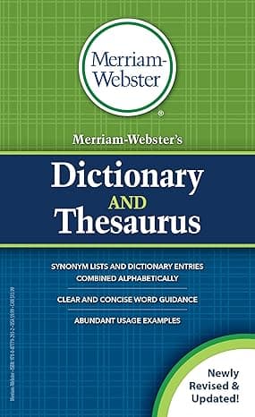 Merriam-Webster's Dictionary and Thesaurus, Mass-Market Paperback
