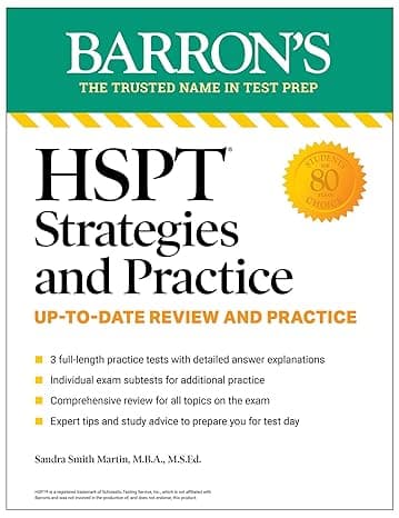 HSPT Strategies and Practice, Second Edition: Prep Book with 3 Practice Tests + Comprehensive Review + Practice + Strategies (Barron's Test Prep)