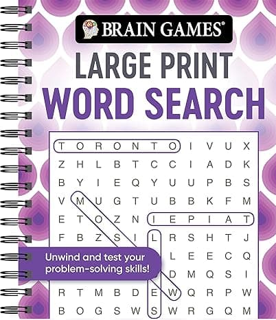 Brain Games - Large Print Word Search (Swirls)