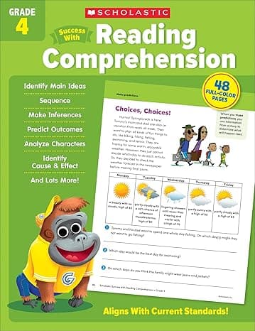 Scholastic Success with Reading Comprehension Grade 4 Workbook