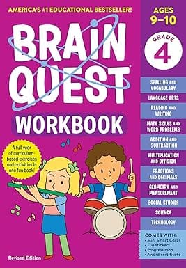 Brain Quest Workbook: 4th Grade Revised Edition (Brain Quest Workbooks)