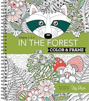 Color & Frame - In the Forest (Adult Coloring Book)