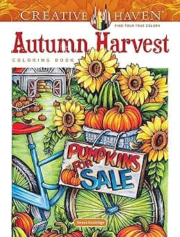 Creative Haven Autumn Harvest Coloring Book (Adult Coloring Books: Seasons)
