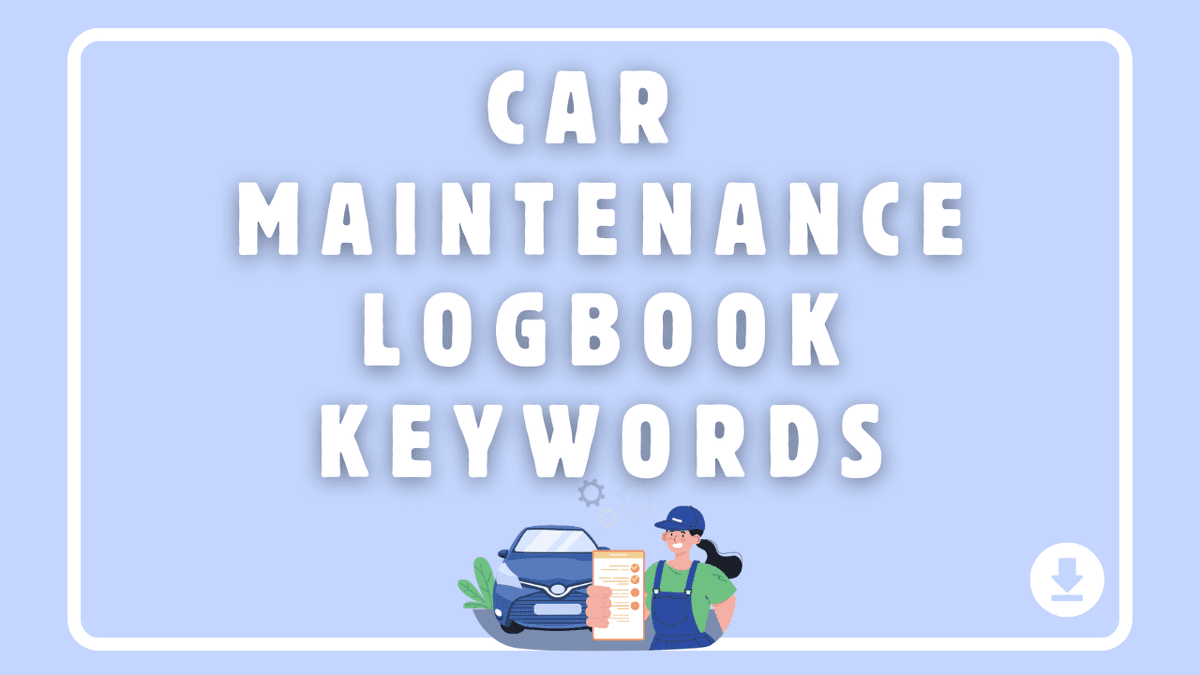 Car Maintenance Logbook Keywords for Amazon KDP
