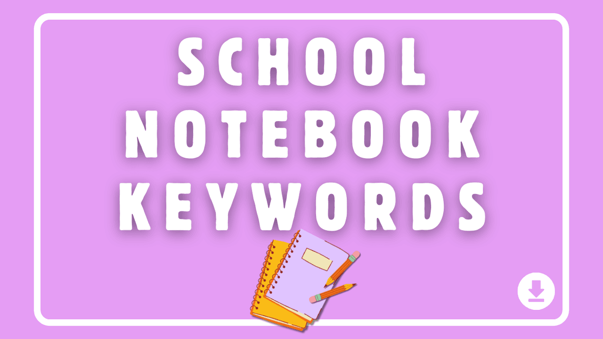 School Notebook Keywords for Amazon KDP