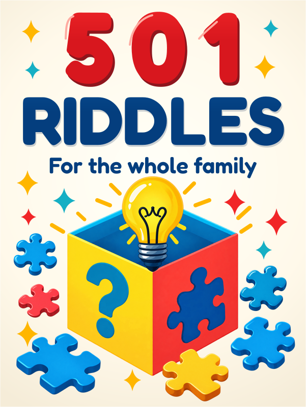 501 Riddles for the Whole Family cover template preview