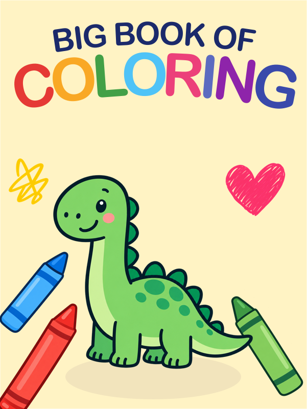 Big Book Of Coloring cover template preview