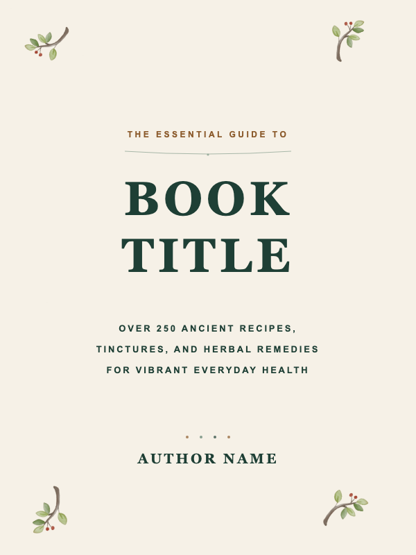 Botanical Apothecary Nonfiction cover template preview