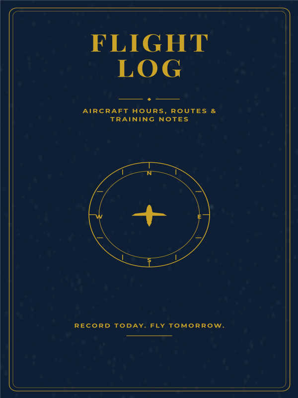 Flight Log cover template preview