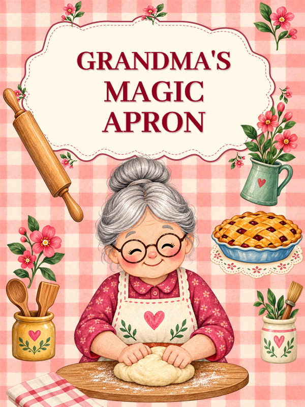 Grandma's Magic Apron cover template preview