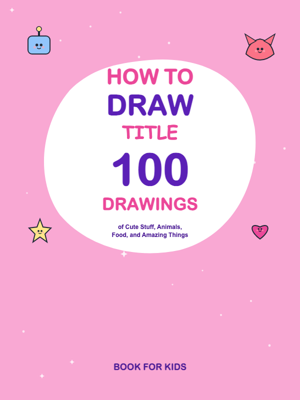Kawaii Sketch Studio Kids cover template preview