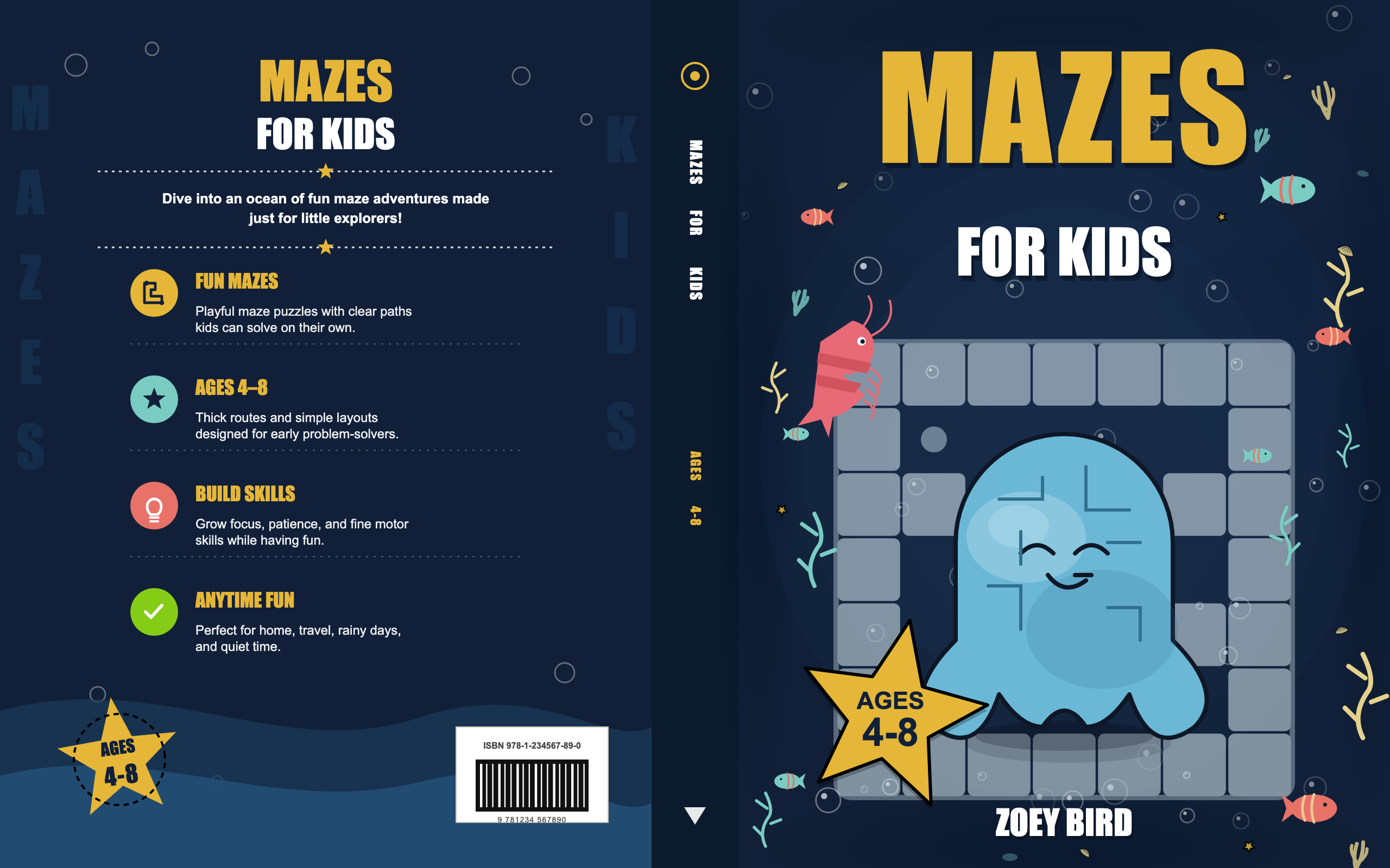 Mazes for Kids cover template preview
