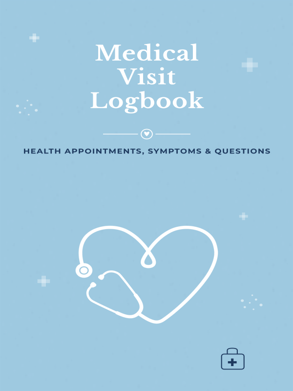 Medical Visit Logbook cover template preview