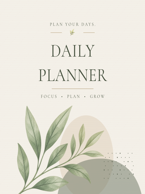 Daily Planner cover template preview