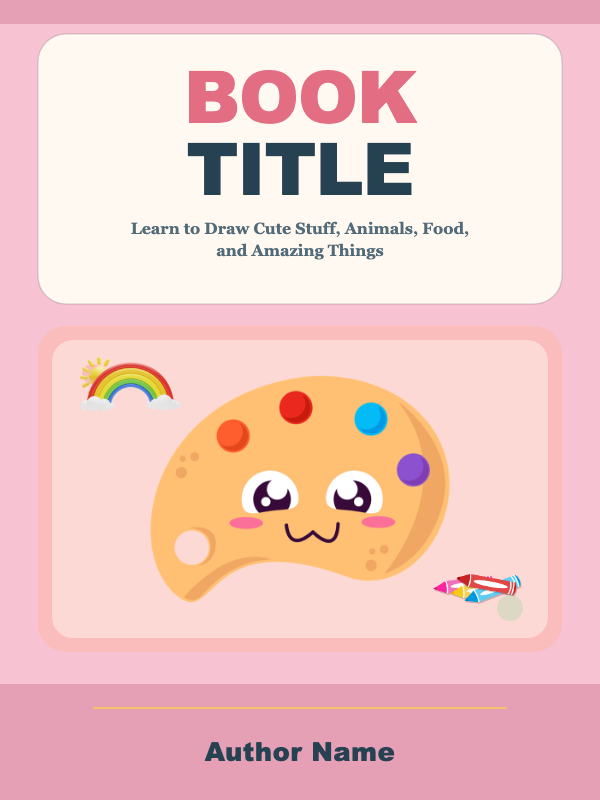 Pastel Doodle Parade Kids cover template preview