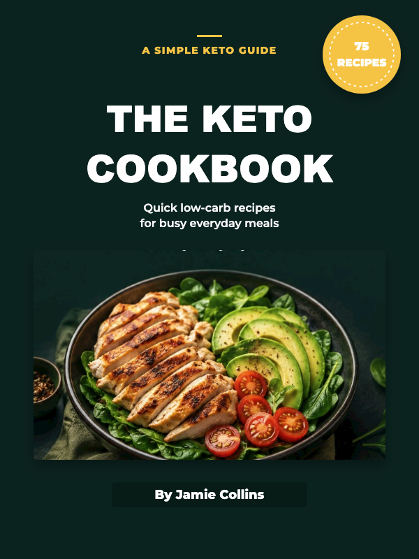 Keto Cookbook Bold Band cover template preview