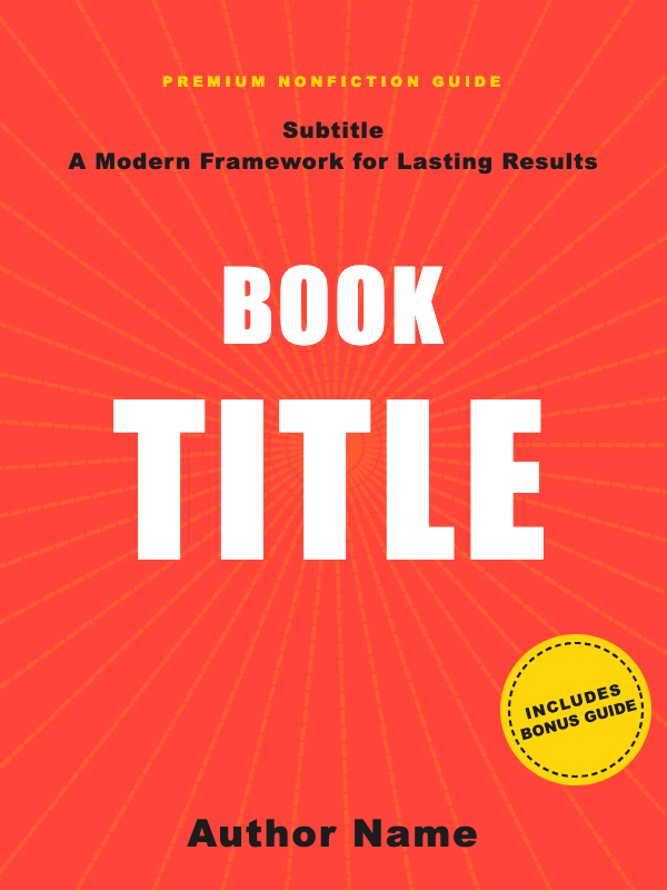 Premium Sunburst Nonfiction cover template preview