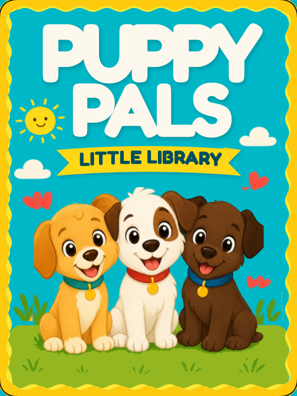 Puppy Pals Little Library cover template preview