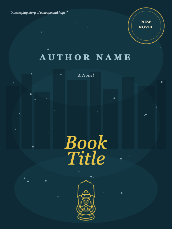 Rainlit Harbor Literary cover template preview