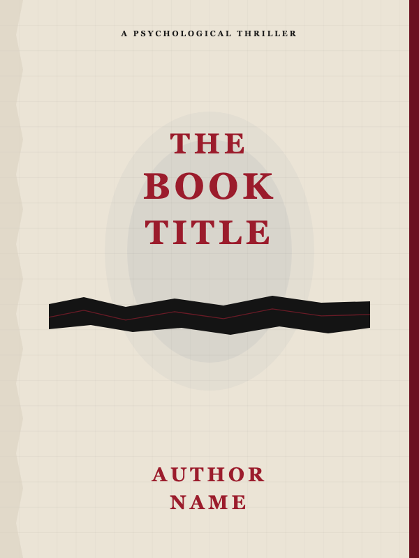 Riven Linen Thriller cover template preview