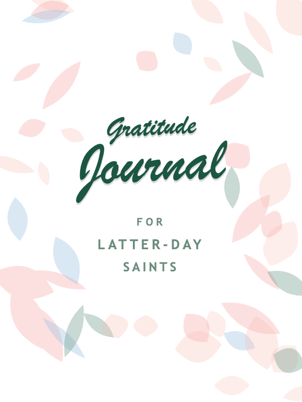 Sage Floral Gratitude Journal cover template preview