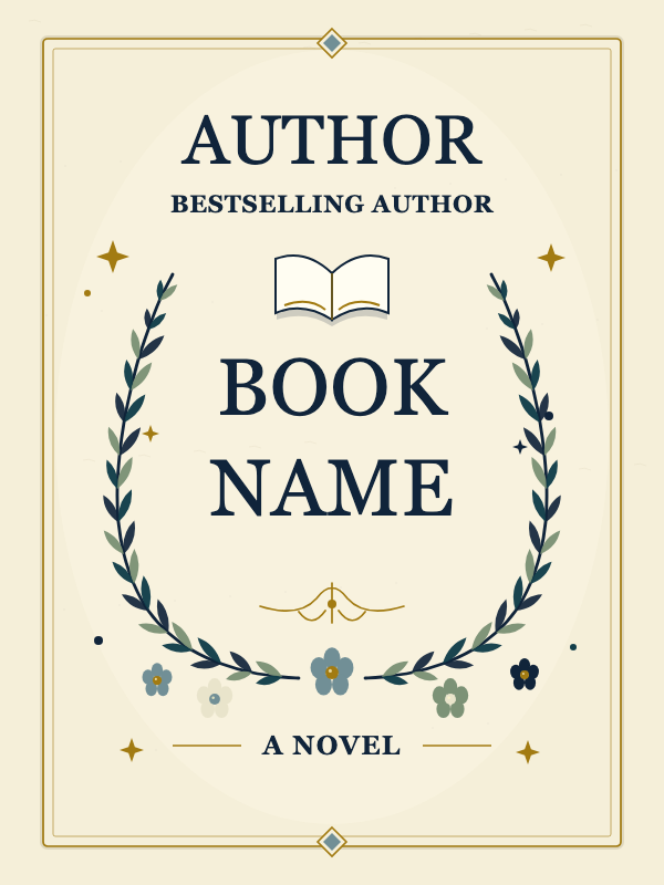 Sage Laurel Literary cover template preview