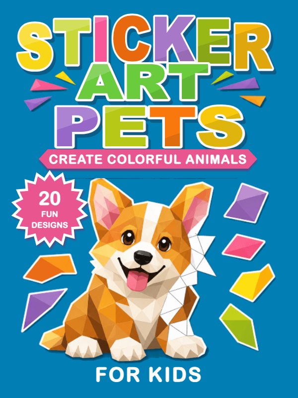 Sticker Art Pets cover template preview