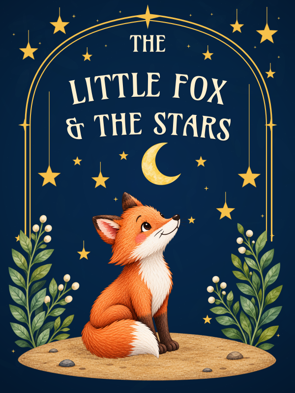 The Little Fox & the Stars cover template preview