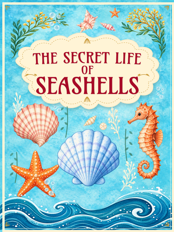 The Secret Life of Seashells cover template preview