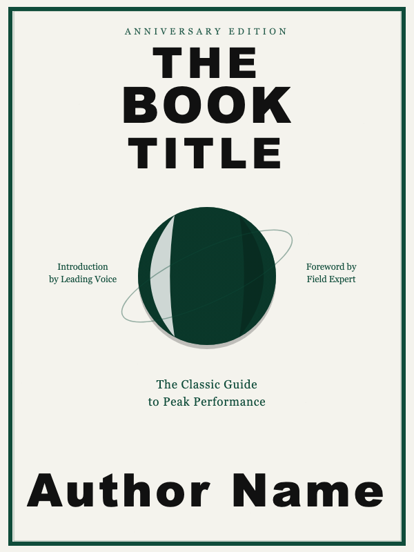 Timeless Performance Nonfiction cover template preview