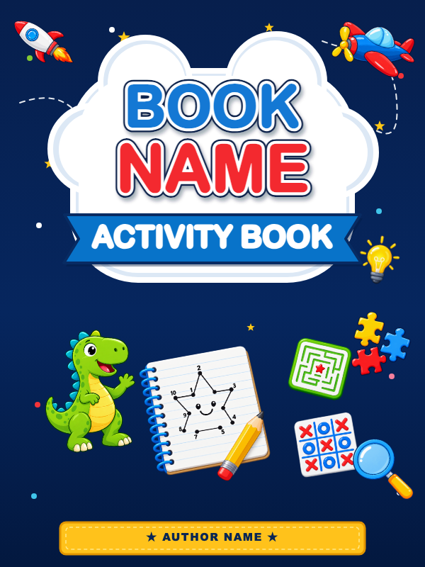 Ultimate Activity Book for Smart Kids cover template preview