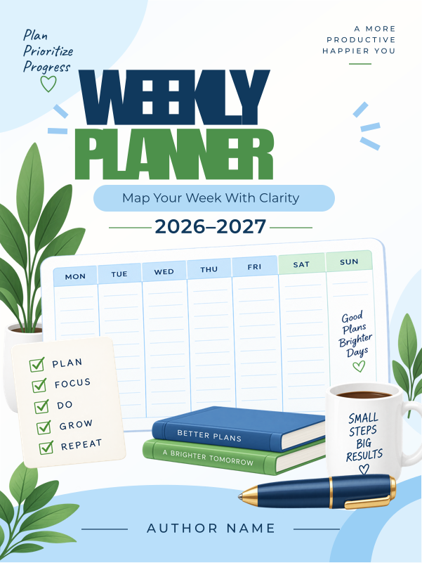 Weekly Clarity Planner cover template preview